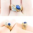 Ring Textured .08ctw Single Cut Diamonds 8x6mm Star Sapphire 14ky 224120183