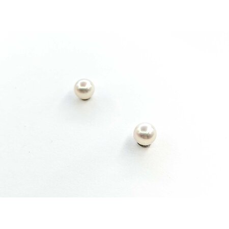 Earrings Stud 6mm Round Pearl 14kw 224114160
