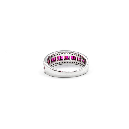 Ring .71ctw Diamonds .38ctw Ruby 14kw Sz7 123110170