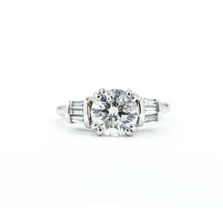 Ring Engagement 1.35ct Round Diamond .30ctw Diamonds 14kw sz5 224110318