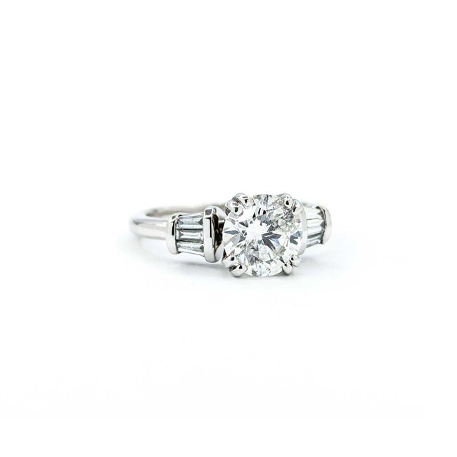Ring Engagement 1.35ct Round Diamond .30ctw Diamonds 14kw sz5 224110318