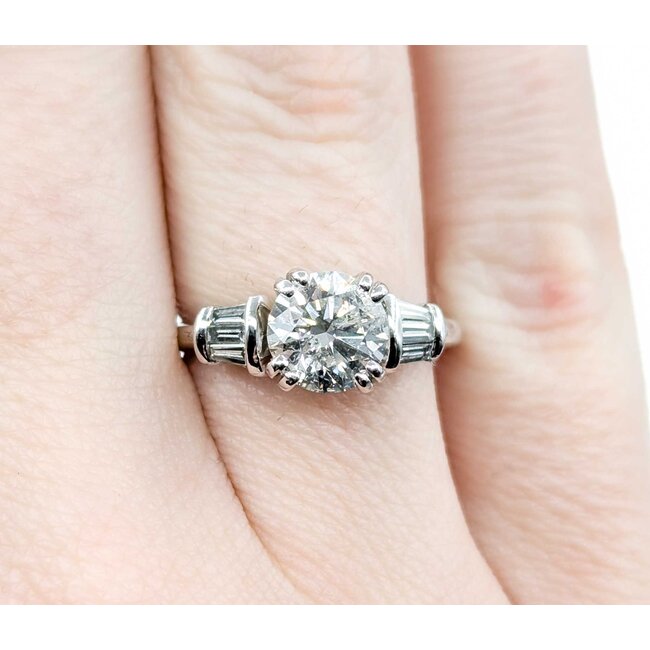 Ring Engagement 1.35ct Round Diamond .30ctw Diamonds 14kw sz5 224110318
