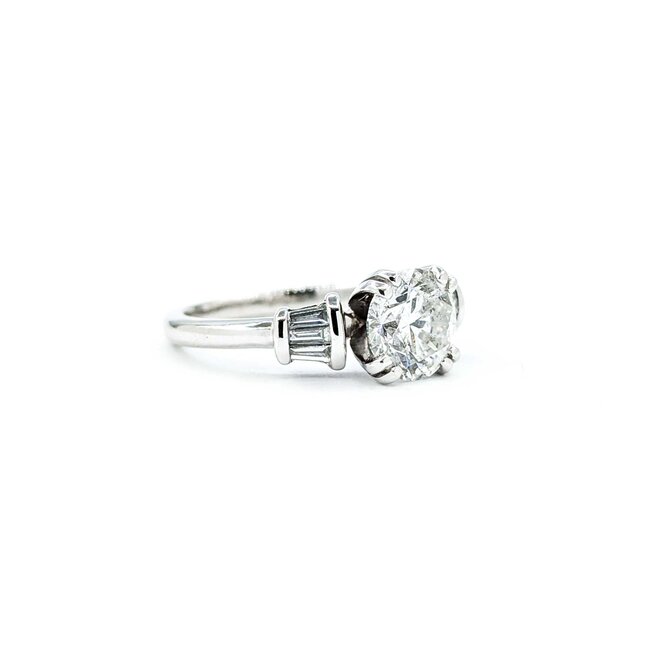 Ring Engagement 1.35ct Round Diamond .30ctw Diamonds 14kw sz5 224110318