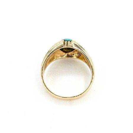 Ring 9.5x8.5mm Australian Opal 10ky 224120189