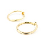  Earrings Tube Hoops Flex Pressure 24x2.5mm 14ky 224124301