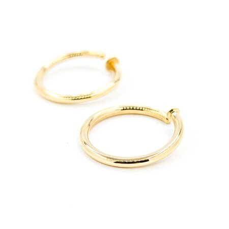 Earrings Tube Hoops Flex Pressure 24x2.5mm 14ky 224124301