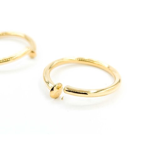 Earrings Tube Hoops Flex Pressure 24x2.5mm 14ky 224124301