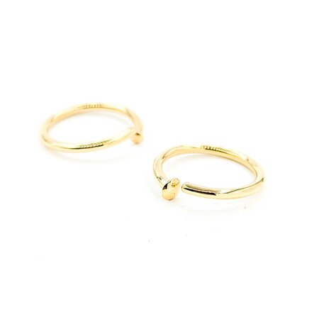 Earrings Tube Hoops Flex Pressure 24x2.5mm 14ky 224124301