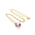 Pendant W/Chain Figaro 10ct Amethyst 25x15mm 14ky 24" 224121253