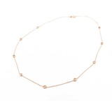 Necklace Diamond Fashion .86ctw Round Diamonds Station 14kr 18" 4.1mm 124112004