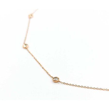 Necklace Diamond Fashion .86ctw Round Diamonds Station 14kr 18" 4.1mm 124112004