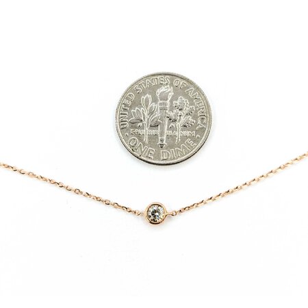 Necklace Diamond Fashion .86ctw Round Diamonds Station 14kr 18" 4.1mm 124112004