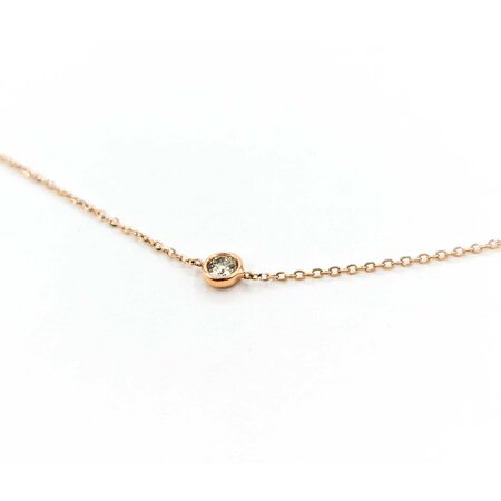 Necklace Diamond Fashion .86ctw Round Diamonds Station 14kr 18" 4.1mm 124112004