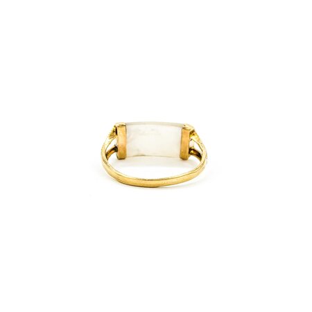 Ring 16x9mm Mother Of Pearl 10ky sz10 124110150