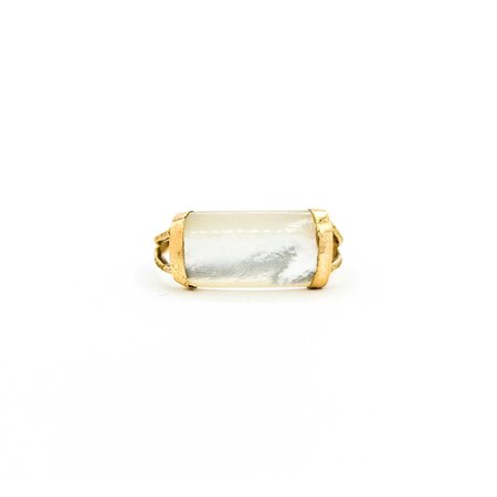 Ring 16x9mm Mother Of Pearl 10ky sz10 124110150