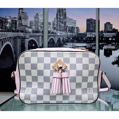 Handbag Louis Vuitton Saintonge Damier Azur Eau de Rose N40155 124125032