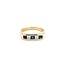 Ring 5 Stone .20ct Step Cut Diamonds .32ctw Sapphire 14ky sz5.75 224110182