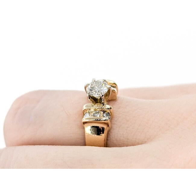 Ring Engagement .38ct Round Diamond .06ctw Diamonds 14ky sz4.5 224110306