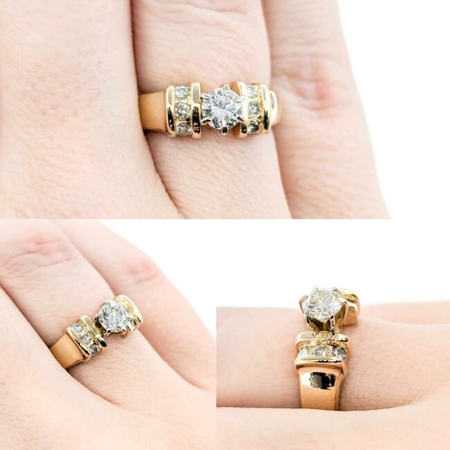 Ring Engagement .38ct Round Diamond .06ctw Diamonds 14ky sz4.5 224110306