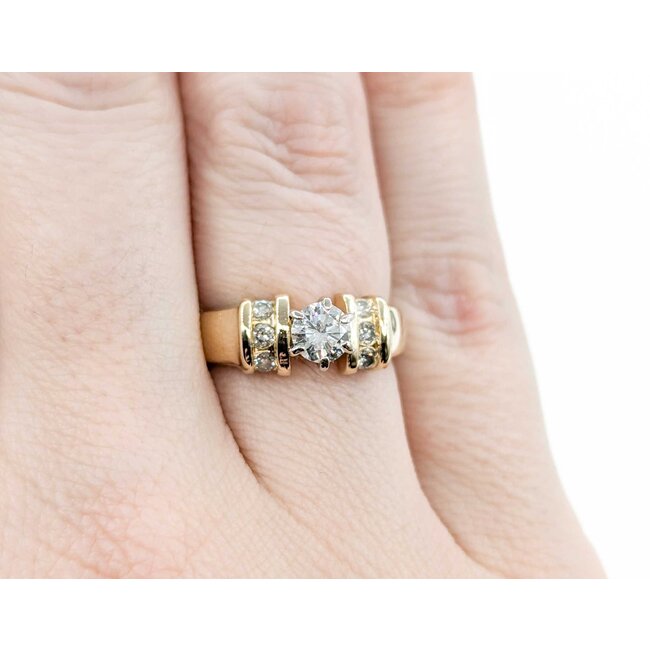 Ring Engagement .38ct Round Diamond .06ctw Diamonds 14ky sz4.5 224110306