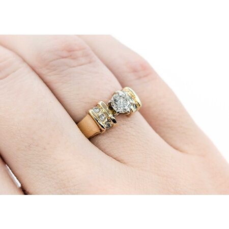 Ring Engagement .38ct Round Diamond .06ctw Diamonds 14ky sz4.5 224110306