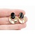 Earrings Stud 13x9.5mm Oval Onyx .9x.7" 14ky 224114154