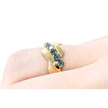 Ring 7 Stone .54ctw Topaz 10ky sz5 224110183
