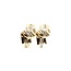 Earrings Ribbon .50ctw Baguette Diamonds Omega Back 24x12mm 14ky 224114019