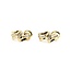 Earrings Ribbon .50ctw Baguette Diamonds Omega Back 24x12mm 14ky 224114019