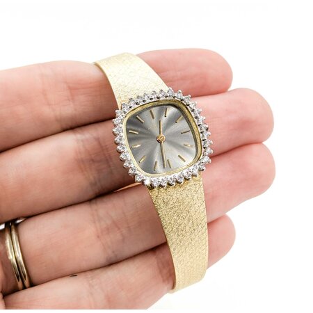 Watch Movado Vintage .50ctw Round Diamonds 21mm 14ky 6.5" Watch Only 224126607