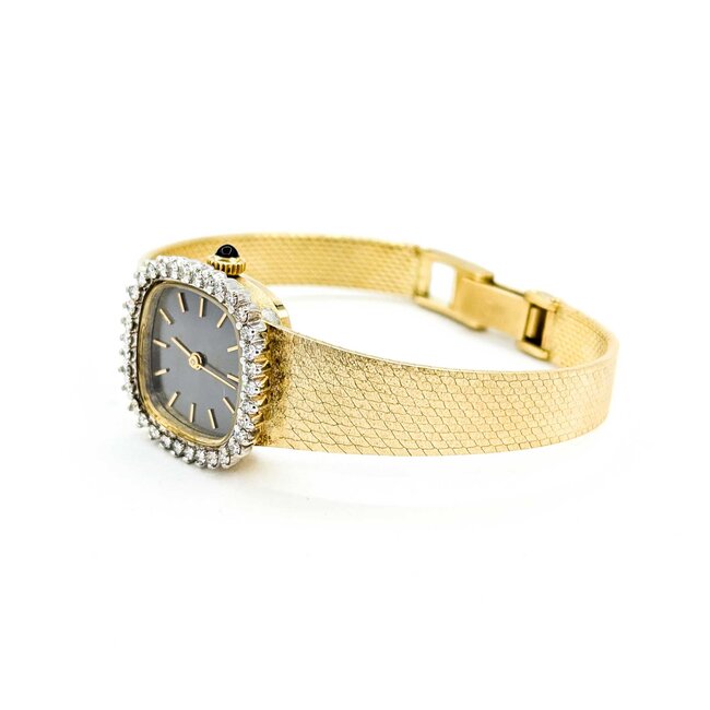 Watch Movado Vintage .50ctw Round Diamonds 21mm 14ky 6.5" Watch Only 224126607