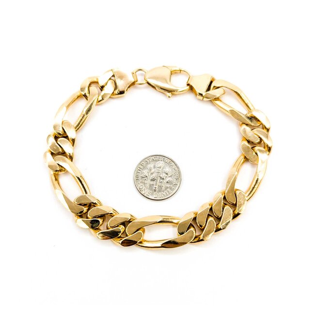 Bracelet 14ky Figaro Link 8.75" 11.75mm 224123504