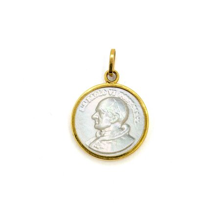 Pendant Pope Paul VI Mother of Pearl 24x16.5mm 18ky " 225011251