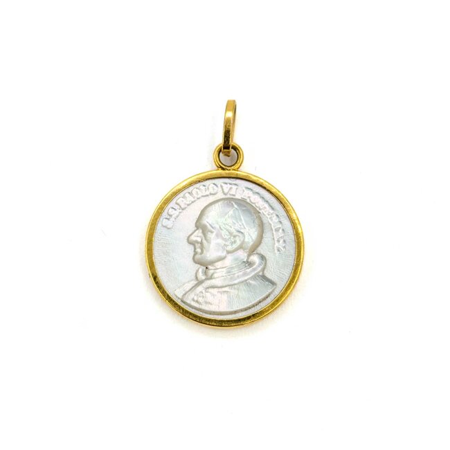 Pendant Pope Paul VI Mother of Pearl 24x16.5mm 18ky " 225011251