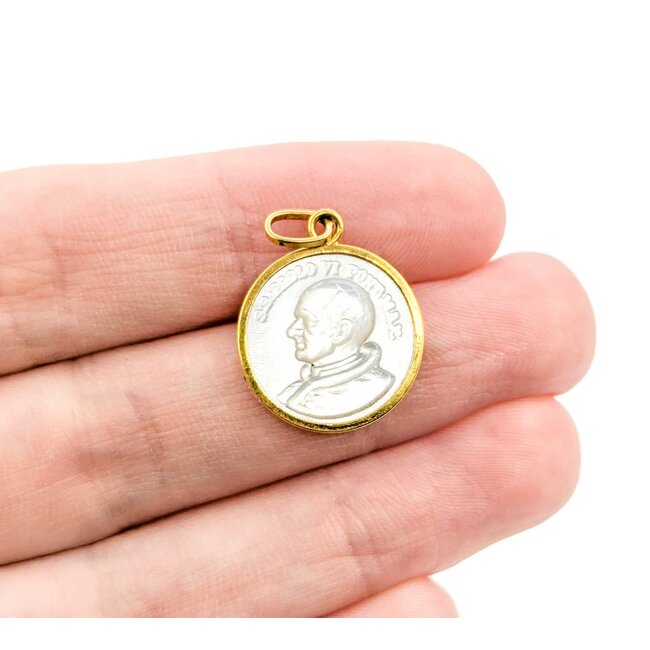 Pendant Pope Paul VI Mother of Pearl 24x16.5mm 18ky " 225011251