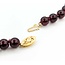 Necklace 6mm Bead Garnet Beaded 14ky 19" mm 225012250