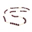 Necklace 6mm Bead Garnet Beaded 14ky 19" mm 225012250