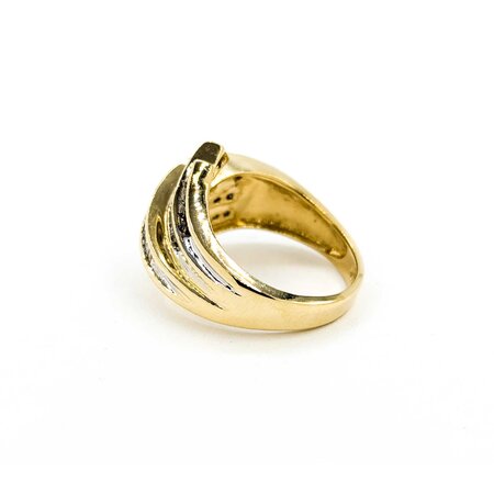 Ring .25ctw Round & Baguette Diamonds 10ky sz7 124110006