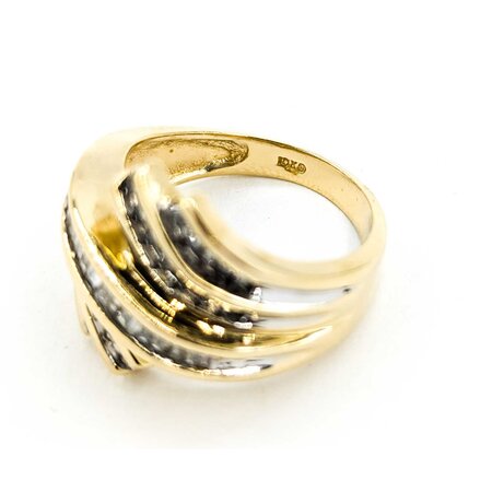 Ring .25ctw Round & Baguette Diamonds 10ky sz7 124110006