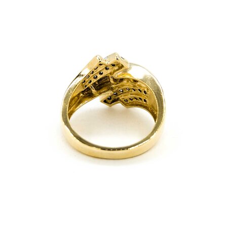Ring .25ctw Round & Baguette Diamonds 10ky sz7 124110006