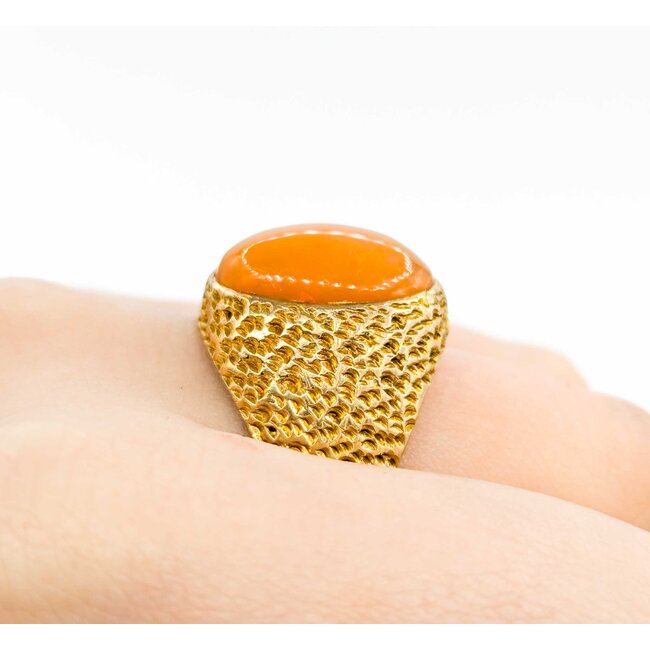 Ring 8.0ct Oval Cabochon Ethiopean Opal 14ky sz9.5 225010151