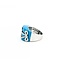 Ring .47ctw Round Diamonds Turquoise 18kw sz7 225010152