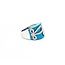Ring .47ctw Round Diamonds Turquoise 18kw sz7 225010152
