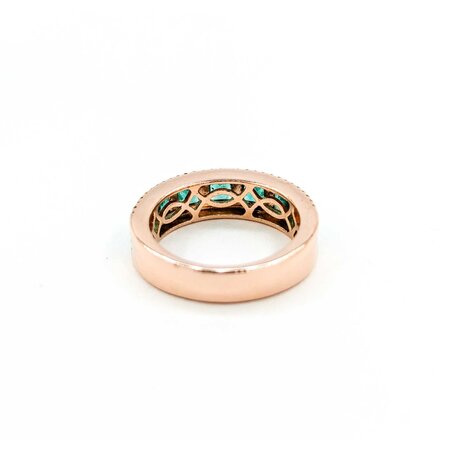 Ring .44ctw Round Diamonds 1.40ctw Emerald 14kr sz7.25 225010150