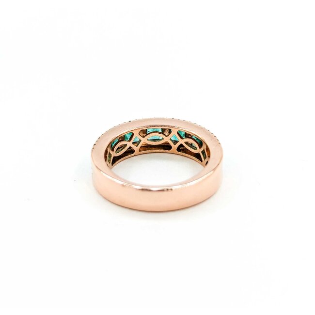 Ring .44ctw Round Diamonds 1.40ctw Emerald 14kr sz7.25 225010150