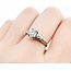 Ring Engagement .70ctw Emerald/Round/Baguette Diamond 14kw sz7 225010300