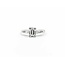Ring Engagement .70ctw Emerald/Round/Baguette Diamond 14kw sz7 225010300