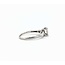Ring Engagement .70ctw Emerald/Round/Baguette Diamond 14kw sz7 225010300