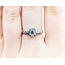 Ring Engagement .70ctw Emerald/Round/Baguette Diamond 14kw sz7 225010300