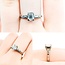 Ring Engagement .70ctw Emerald/Round/Baguette Diamond 14kw sz7 225010300